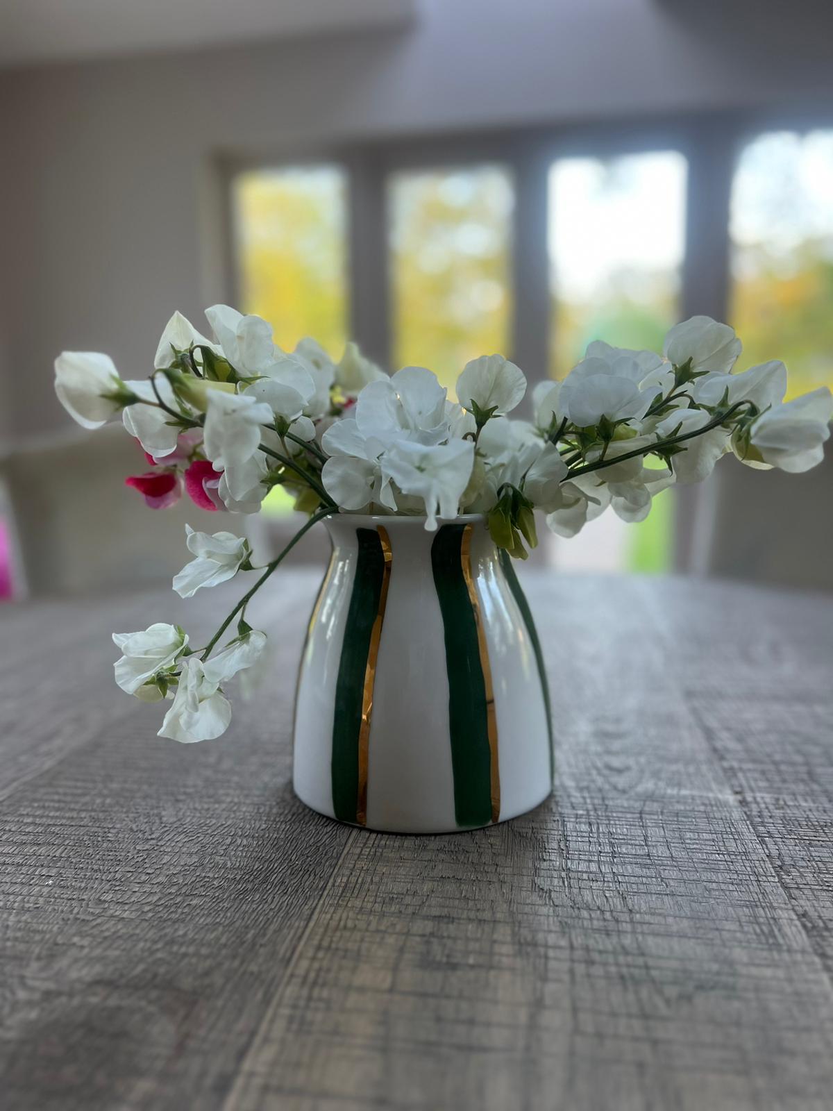 Green Stripe Vase