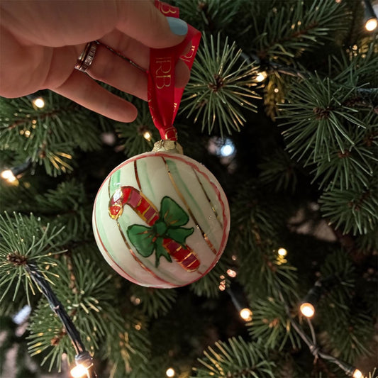 Striped Candy Cane Bauble