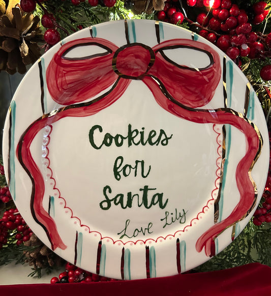 Jolly Stripe Christmas eve plate